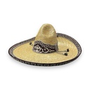 SOMBRERO PALMA CON TOQUILLA Y GALON T55