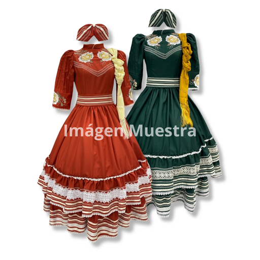 VESTIDO ESCARAMUZA TALLA MEDIANA