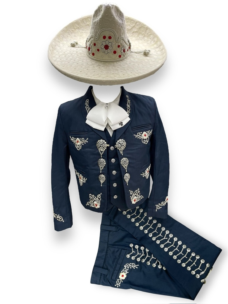 Moño Traje De Mariachi Azul Moño De Charro Mexicano Pajarita